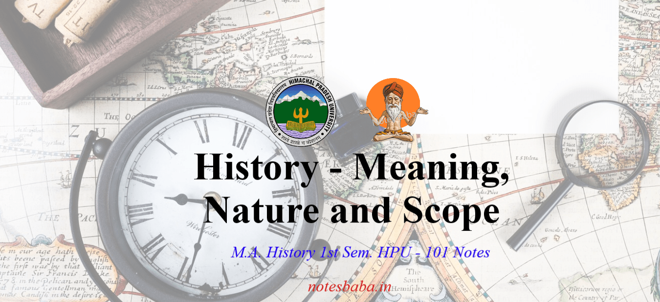 History Meaning - 101 Notes notesbaba.in