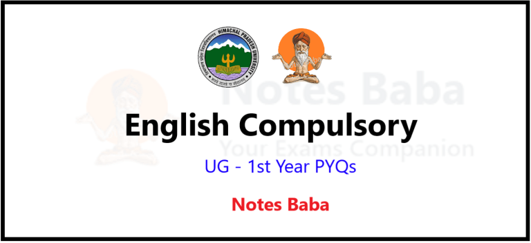 Compulsory English ENGCE 101 - Notes Baba